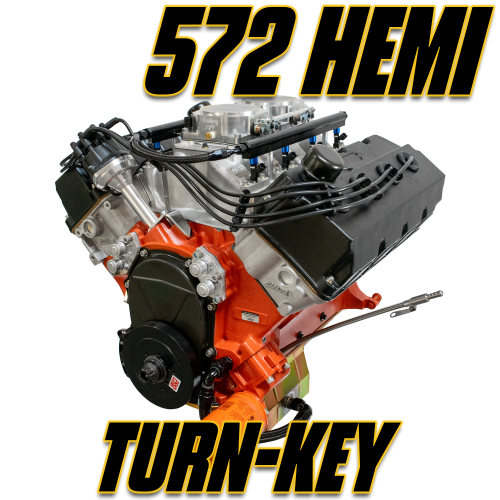 Mopar Big Block Engines - Mopar 572 Hemi Turn-Key Engines (Complete No Pulleys)