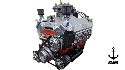 489 CHEVY BIG BLOCK CRATE ENGINE CARBURETED MARINE DROP-IN-READY