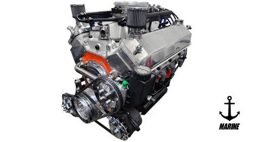 489 CHEVY BIG BLOCK CRATE ENGINE FUEL INJECTED MARINE DROP-IN-READY